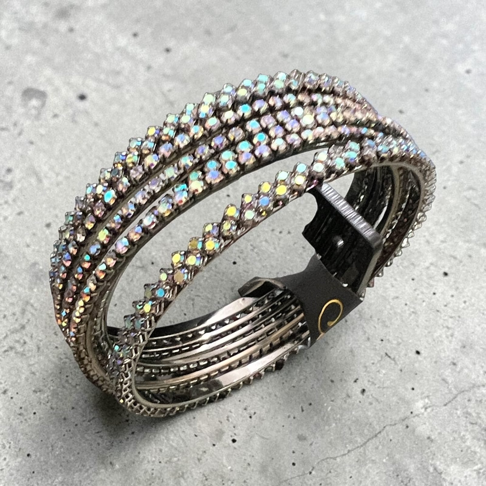 Rainbow Rhinestone Bangles